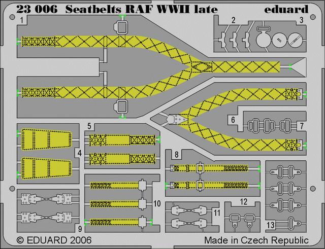 1/24 Seatbelts RAF WWII  late
