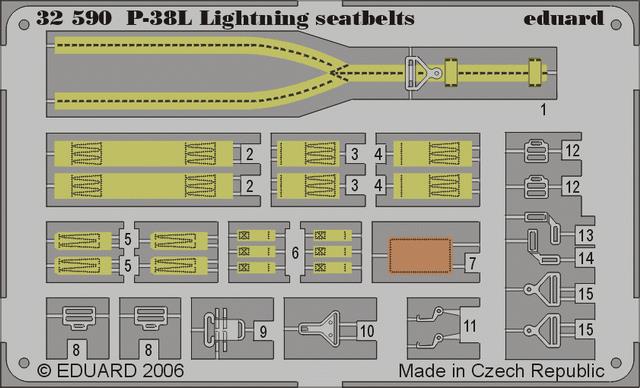 SET P-38L Lightning seatbelts   (TRUMP)