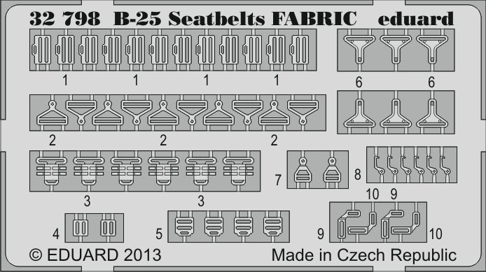SET B-25 seatbelts FABRIC (HKMODEL)
