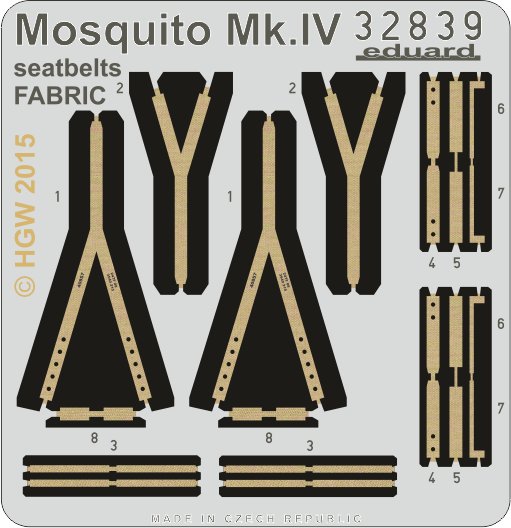 SET Mosquito Mk.IV seatbelts FABRIC (HKM)