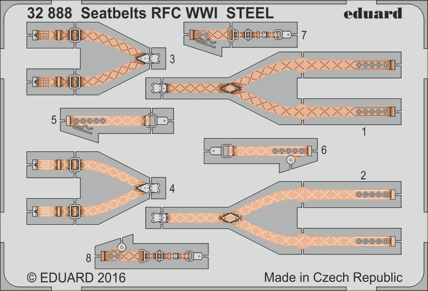 SET 1/32 Seatbelts RFC WWI STEEL