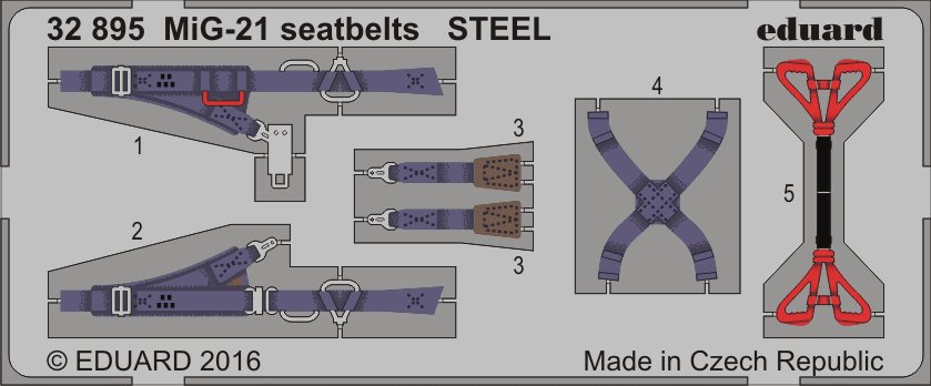 SET 1/32 MiG-21 seatbelts STEEL
