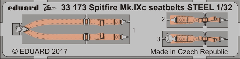 1/32 Spitfire Mk.IXc seatbelts STEEL (REV)