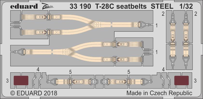 1/32 T-28C seatbelts STEEL (KITTYH)