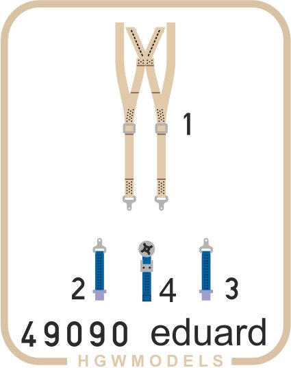 SET Mirage IIIC seatbelts SUPERFABRIC (EDU)