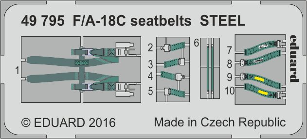 SET F/A-18C seatbelts STEEL (KIN)