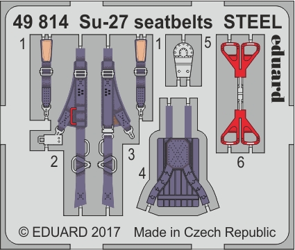 SET Su-27 seatbelts STEEL (HOBBYB)