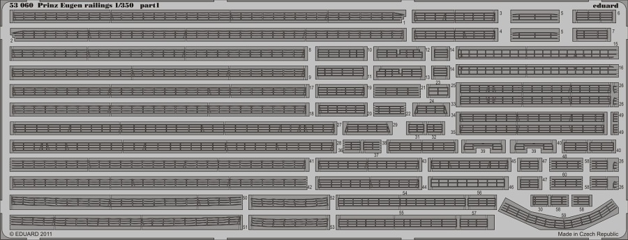 SUPERSET 1/350 Prinz Eugen railings  (TRUMP)