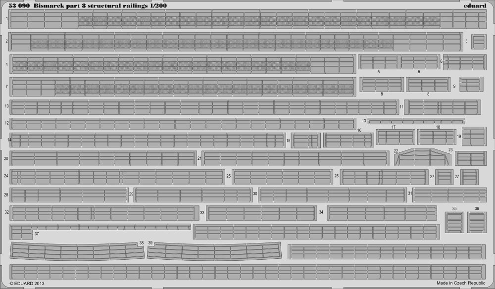 SET 1/200 Bismarck part 8 - struct.railings (TRUM)