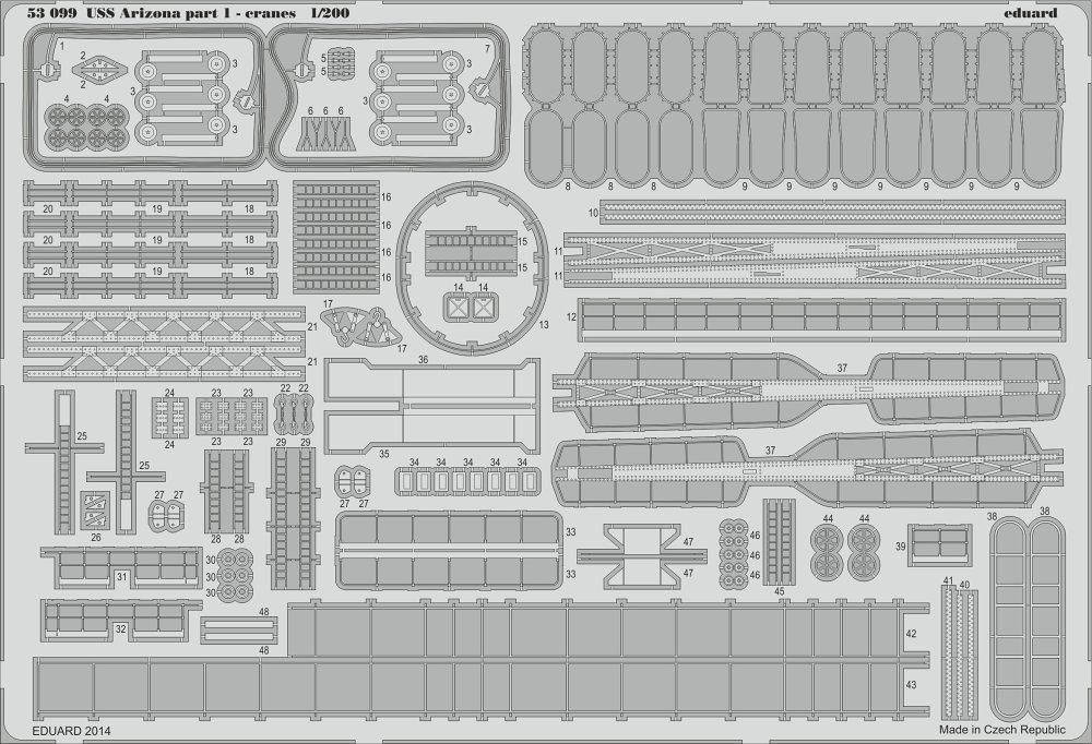 SET 1/200 USS Arizona part 1-cranes (TRUMP)