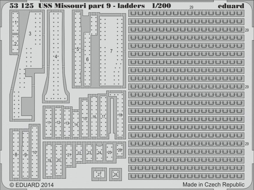 SET 1/200 USS Missouri part 9 - ladders (TRUMP)
