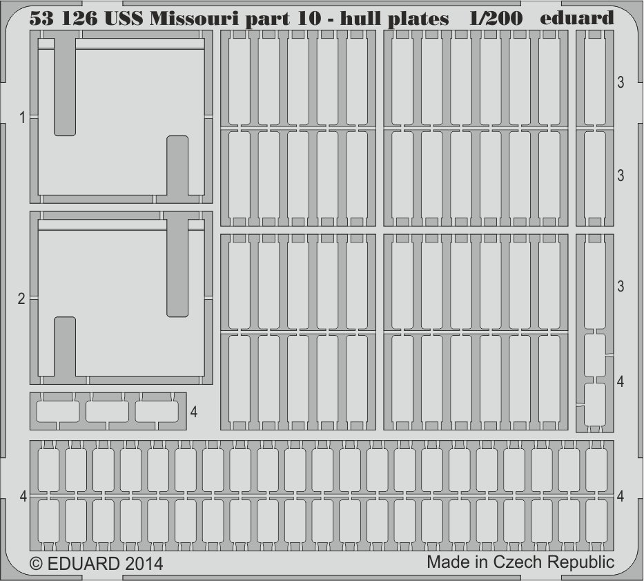 1/200 USS Missouri part 10 - hull plates (TRUMP)