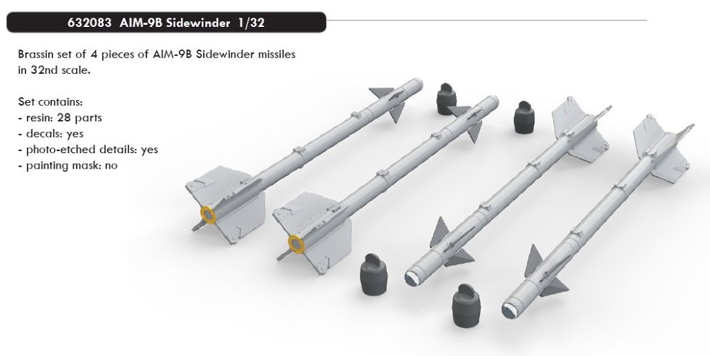 BRASSIN 1/32 AIM-9B Sidewinder