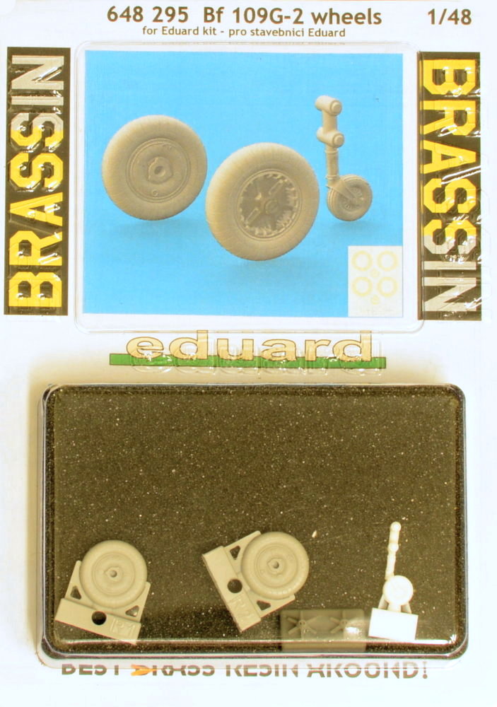 Eduard 1/48 Brassin Bf 109G-2 wheels for Eduard kit - 648295 Eduard 1/48 Brassin Bf 109G-2 wheels for Eduard kit - 648295
