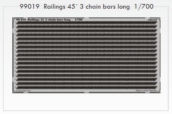 1/700 SET Railings 45' 3 chain bars long