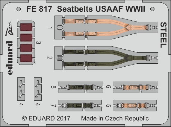 1/48 Seatbelts USAAF WWII STEEL