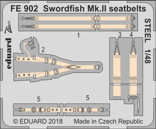 1/48 Swordfish Mk.II seatbelts STEEL (TAM)