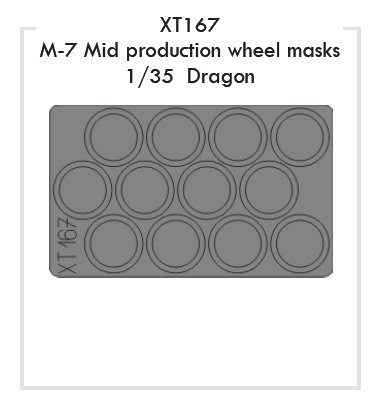 Mask 1/35 M-7 Mid production wheel masks   (DRAG)