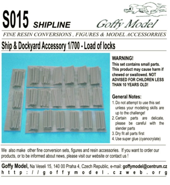 1/700 Load of locks (ship & dockyard accessory)