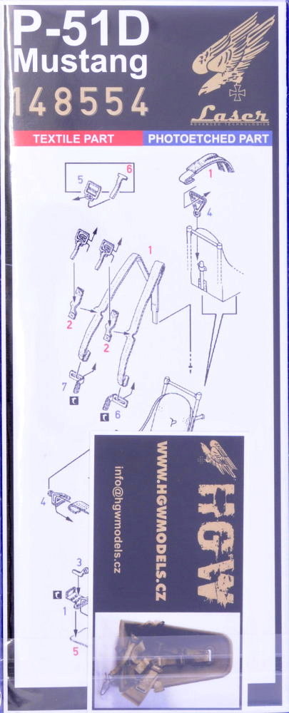 1/48 Seatbelts P-51 Mustang (laser)