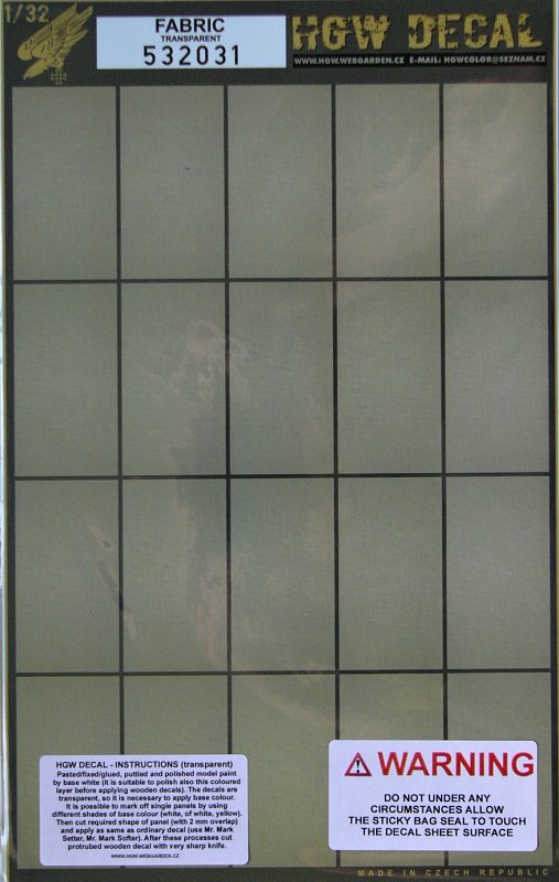 1/32 Decals FABRIC (transparent)