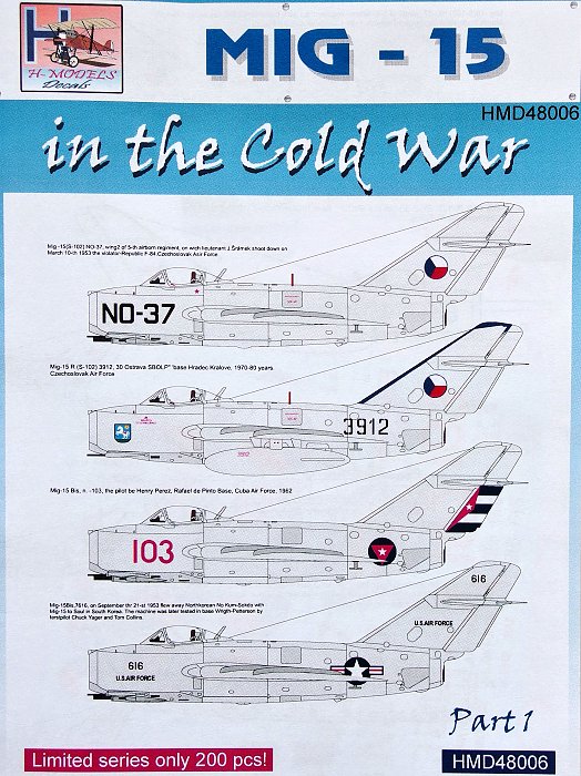 1/48 Decals MiG-15 in the Cold War - Part 1