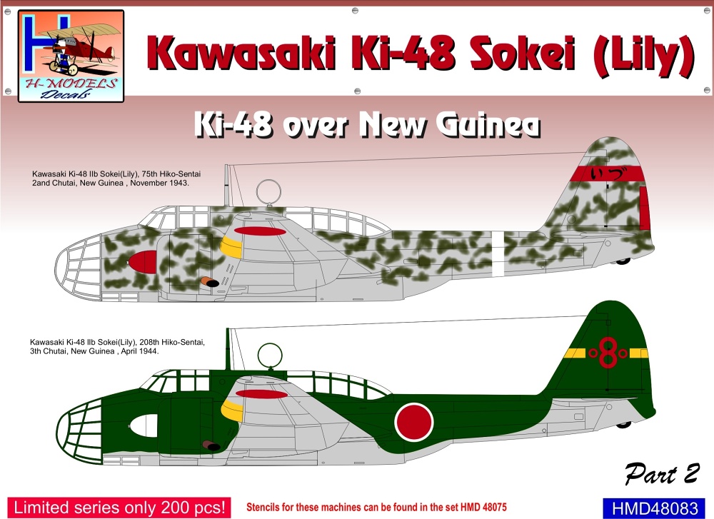 1/48 Decals Ki-48 Sokei over New Guinea Part 2