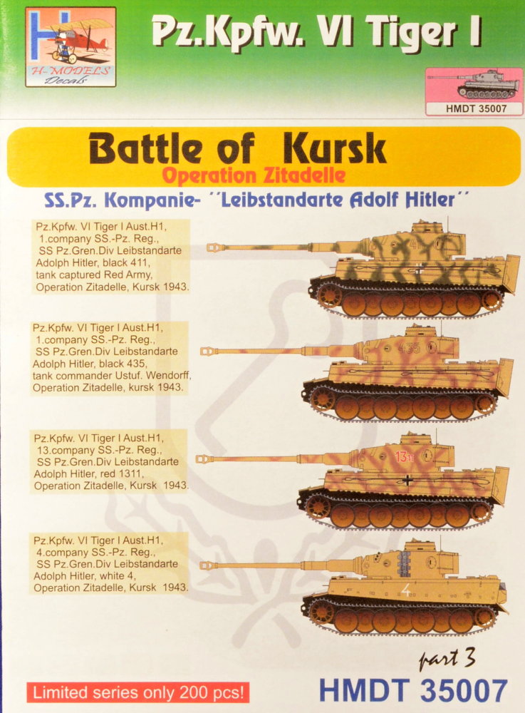 1/35 Decals Pz.Kpfw.VI Tiger I Battle of Kursk 3