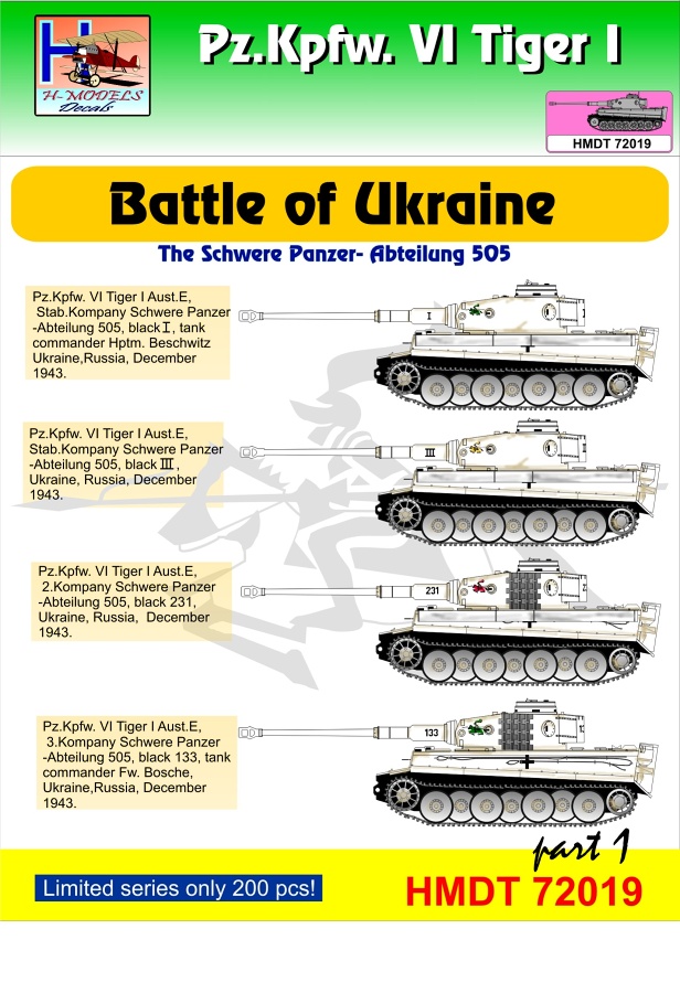 1/72 Decals Pz.Kpfw.VI Tiger I Battle of Ukraine 1