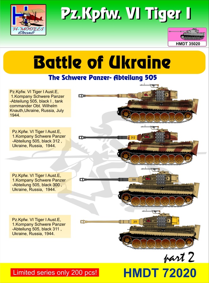 1/72 Decals Pz.Kpfw.VI Tiger I Battle of Ukraine 2