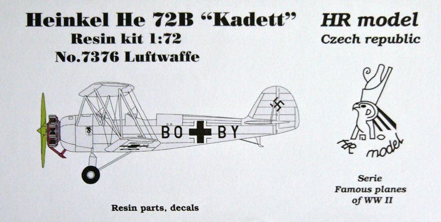 MODELIMEX Online Shop | 1/72 Heinkel He 72B Kadett (Luftwaffe) | your ...