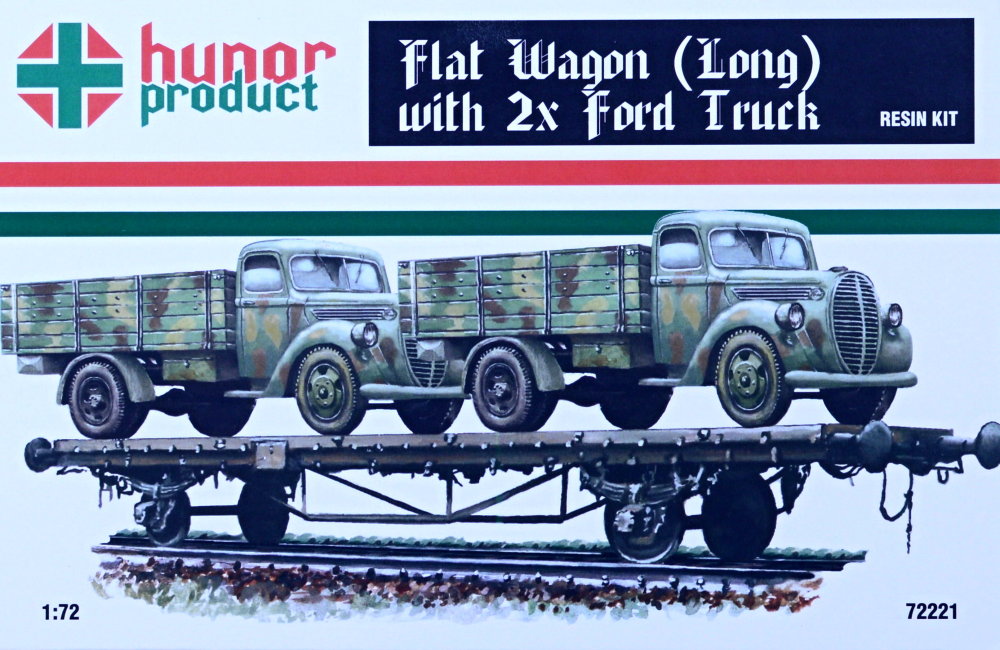MODELIMEX Online Shop 1/72 Flat Wagon Long w/ 2x Ford Trucks (resin kit) your favourite