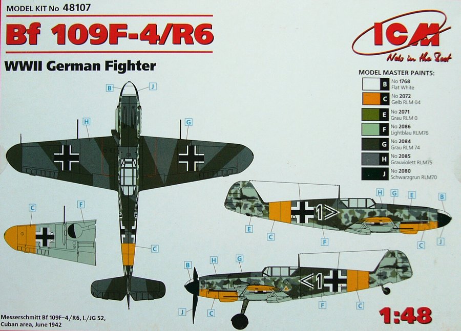 R6 1/48 Plastic Model Kit ICM 48107 Details about   German Messerschmitt Fighter  Bf-109 F4 