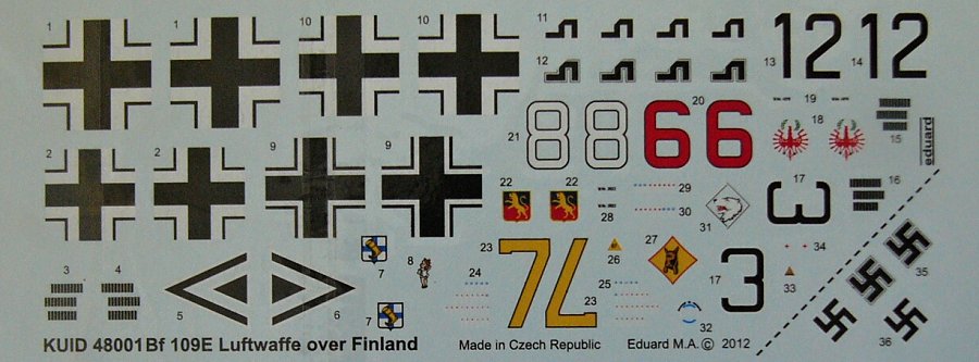 MODELIMEX Online Shop | 1/48 Decals Bf-109E Luftwaffe over Finland | your  favourite model shop