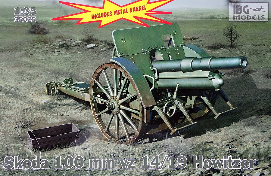 1/35 Skoda 100mm vz 14/19 Howitzer w/ metal barrel
