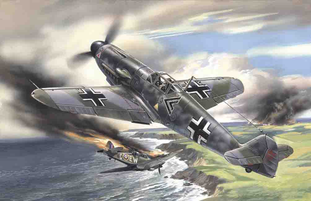 1/48 Messerschmitt Bf-109 F2 WWII German fighter
