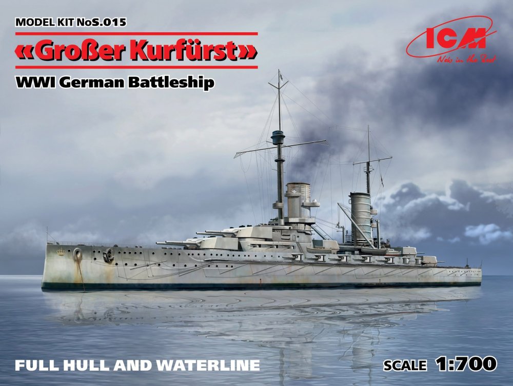 1/700 Grosser Kurfürst WWI German Battleship