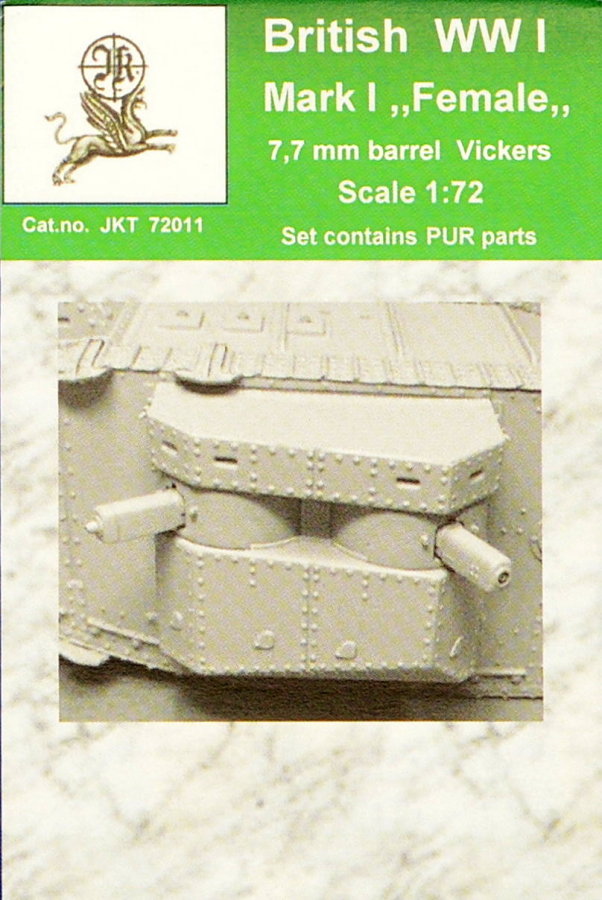 1/72 Vickers 7,7 mm barrels for Mark I 'Female'