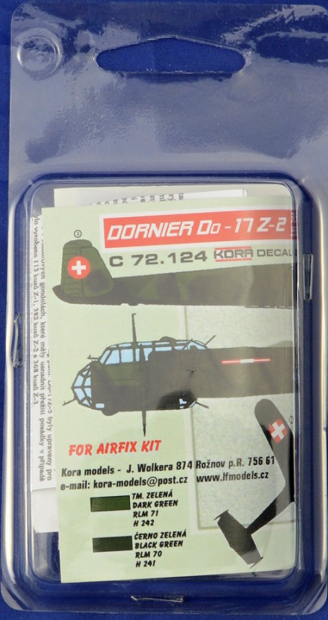 1/72 Do-17Z-2 Swiss service Conv.set (AIRFIX)