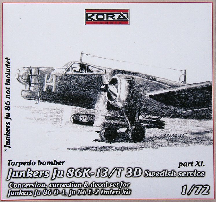 1/72 Ju 86K-13/T3D Swedish - Conv.set (Part XI.)