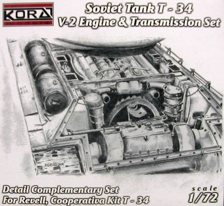 1/72 T-34 V-2 Engine&Transmission Conv. Set