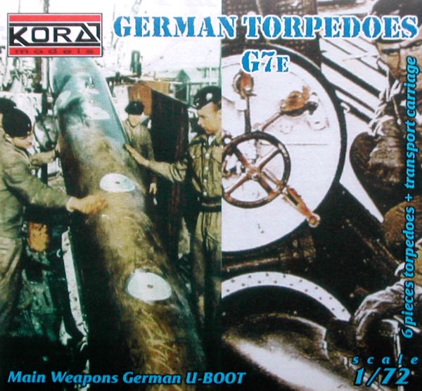 1/72 German Torpedos G7E (6pcs. + transp.carriage)