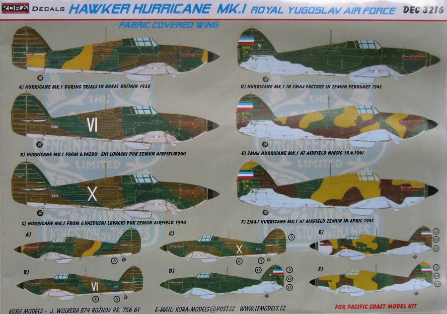 1/32 Decals H.Hurricane Mk.I (Royal Yugoslav AF)