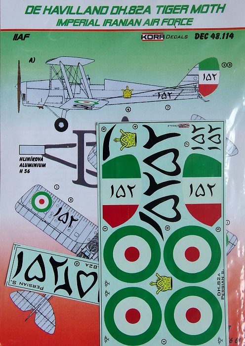 1/48 Decals DH.82A Tiger Moth (Imper. Iranian AF)