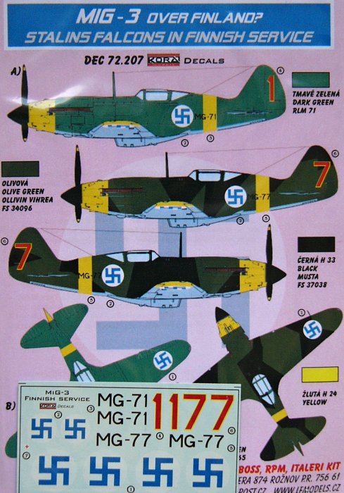 Easy Model 1/72 Mig-3 Finland 1941 Plastic Fighter Model Finished #37221 