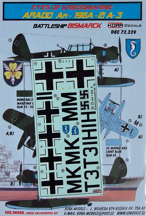 1/72 Decals Ar-196A-2/A-3 (BISMARCK)