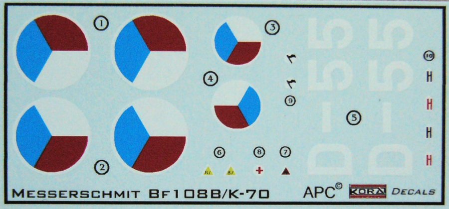 1/72 Decals Messers. Bf 108B (Czechoslovak AF)