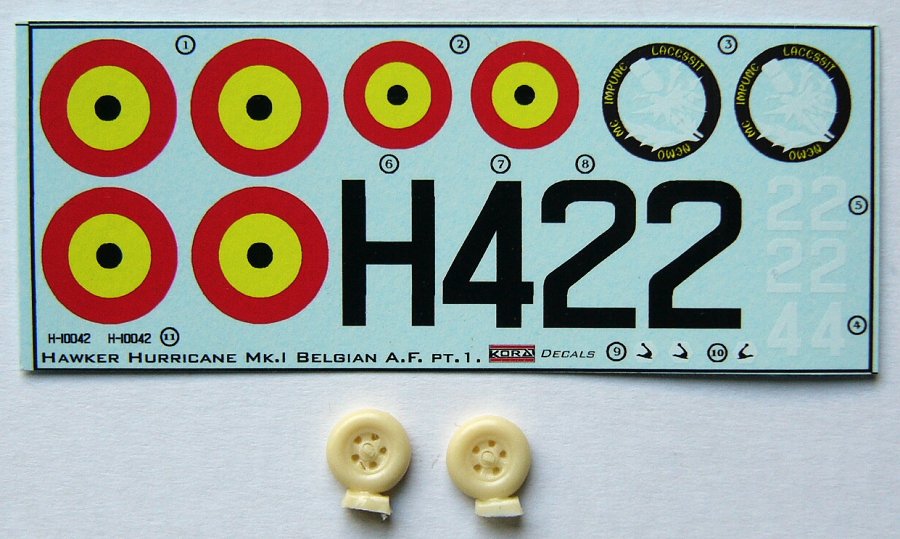 1/72 Decals H.Hurricane Mk.I (Belgian AF, Part 1)