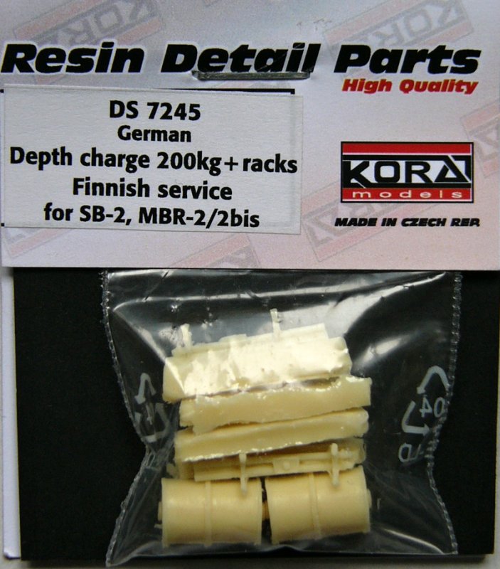 1/72 Depth charge 200kg+rack 2x (Finnish service) 