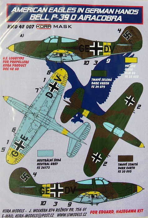 1/48 Mask Bell P-39D Airacobra in German hands